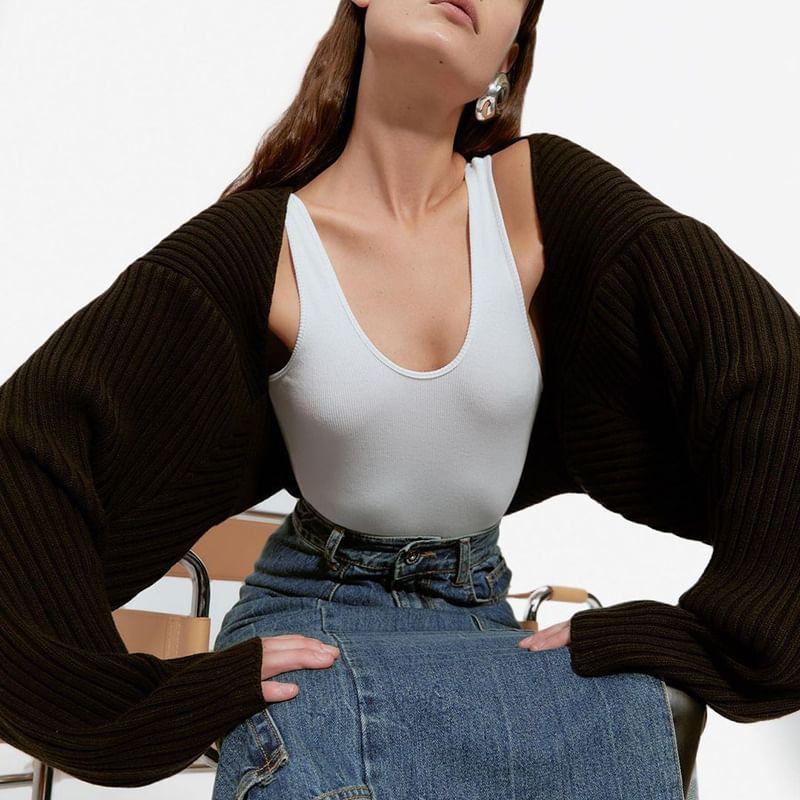 Rib Knit Shrug Product Image