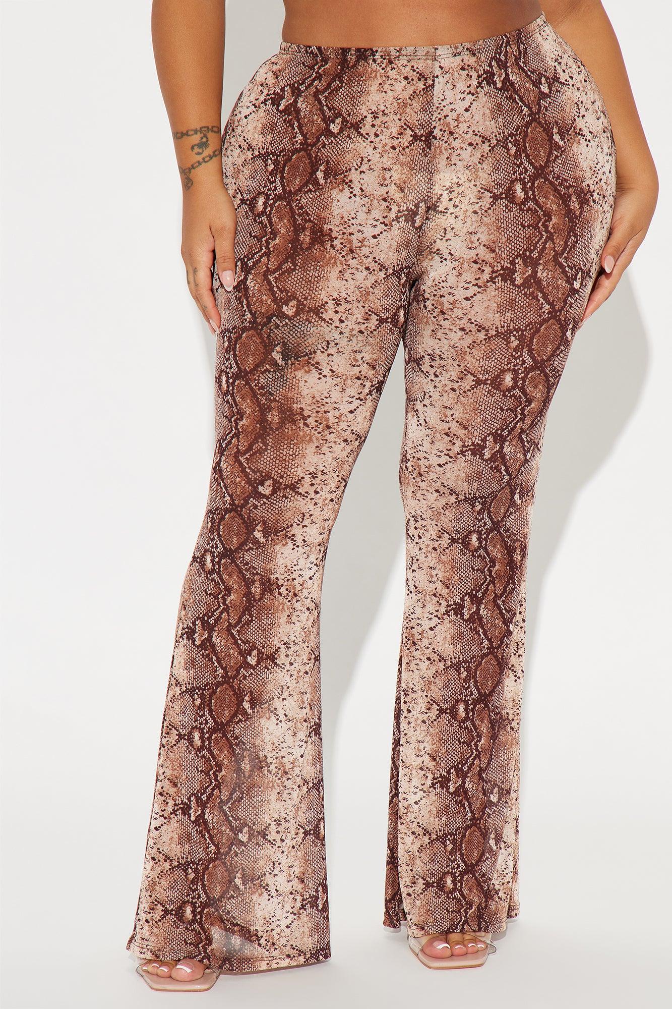 Hailey Mesh Cover Up Pants - Brown/combo Product Image