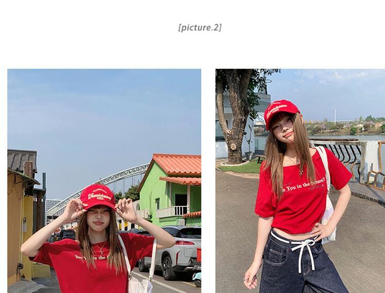 High Waist Plain Wide Leg Jorts Product Image