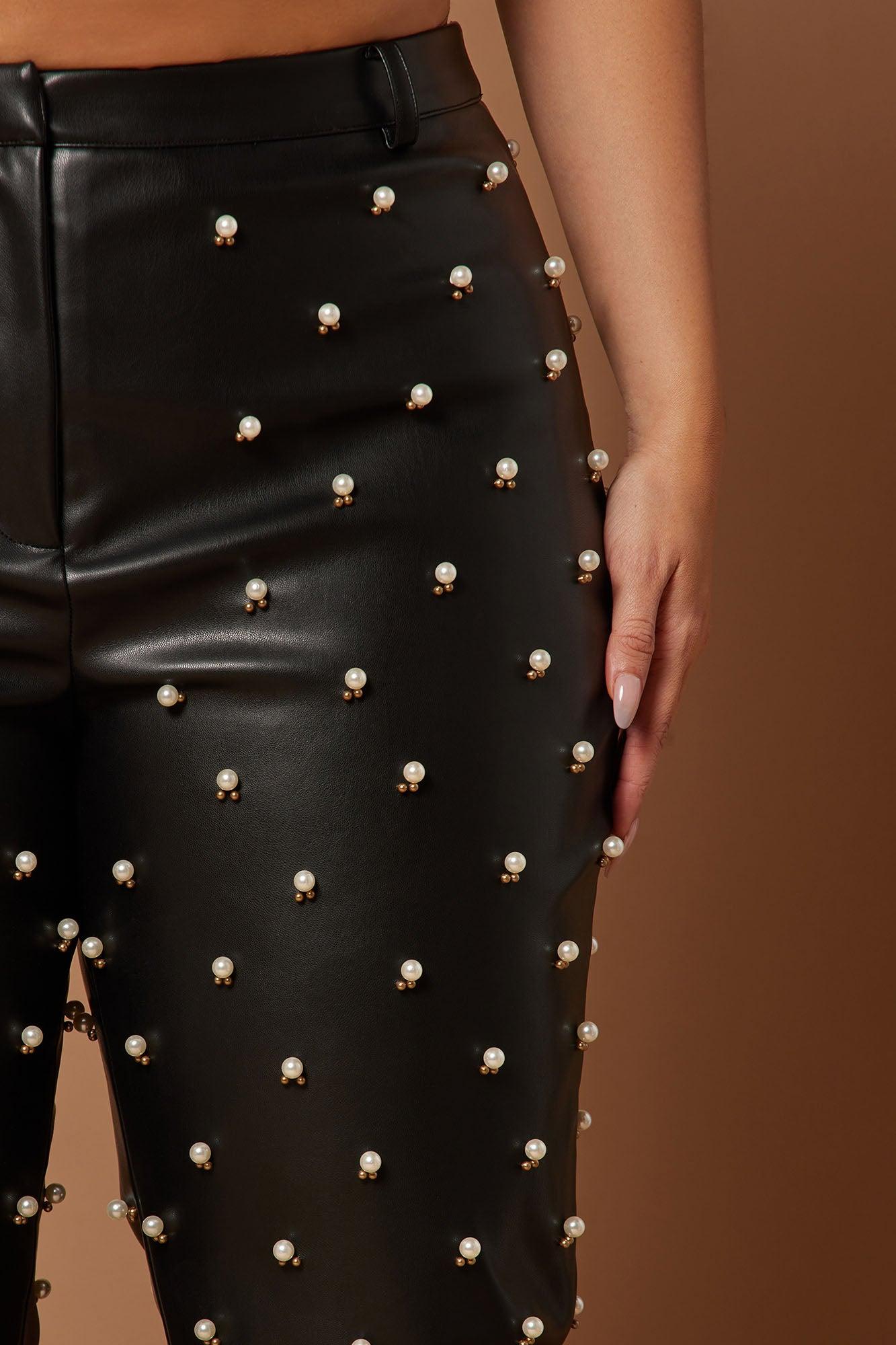 Claire Embellished Pant - Black Product Image
