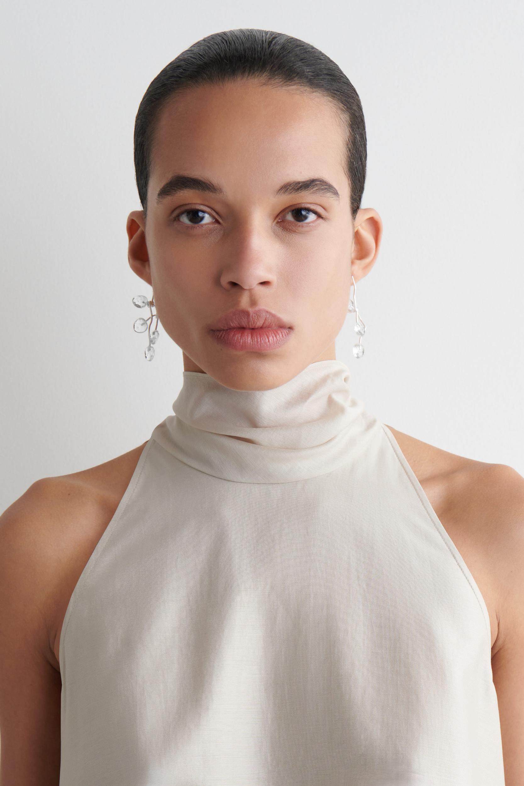 MISMATCHED CASCADING GLASS EARRINGS Product Image