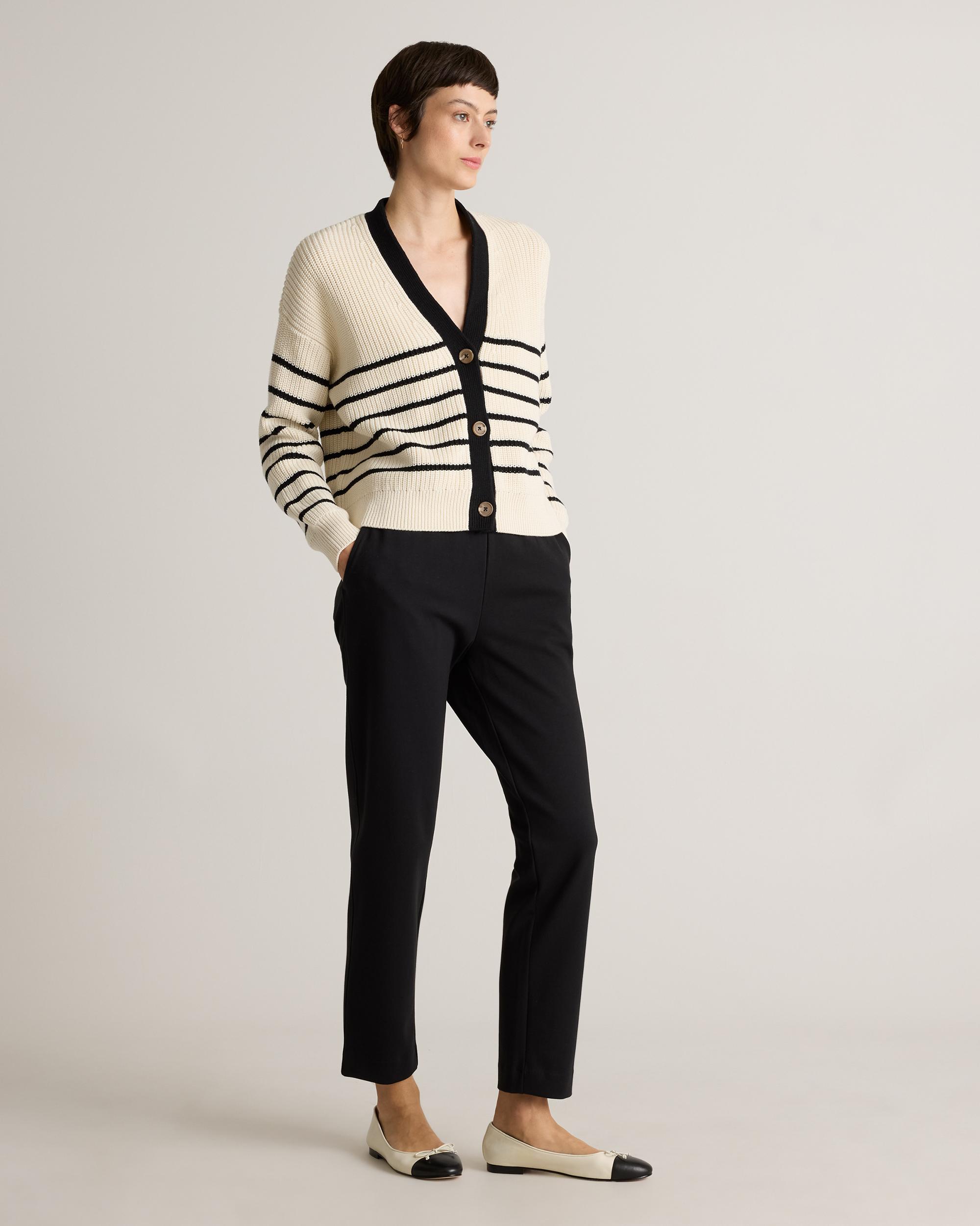 Quince | Women's Double Knit Straight Pants Organic Cotton Product Image