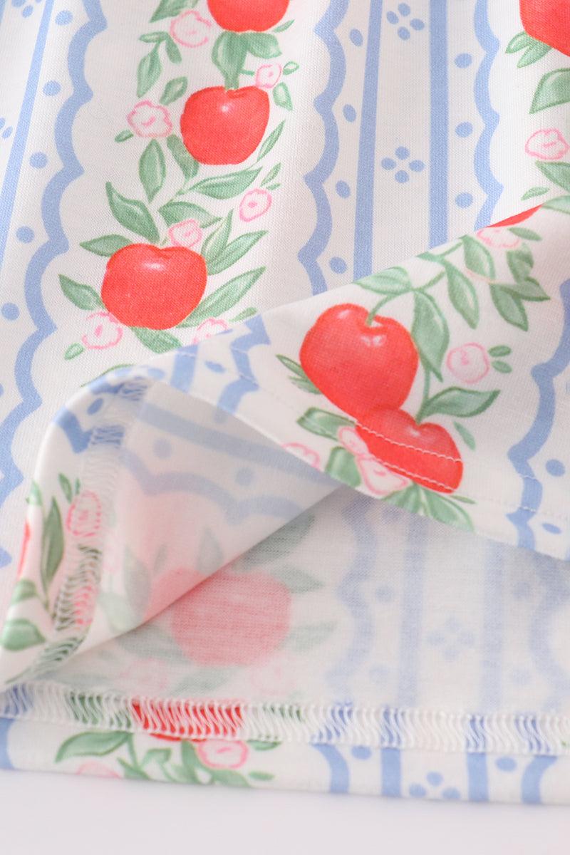 Apple print bow dress Product Image