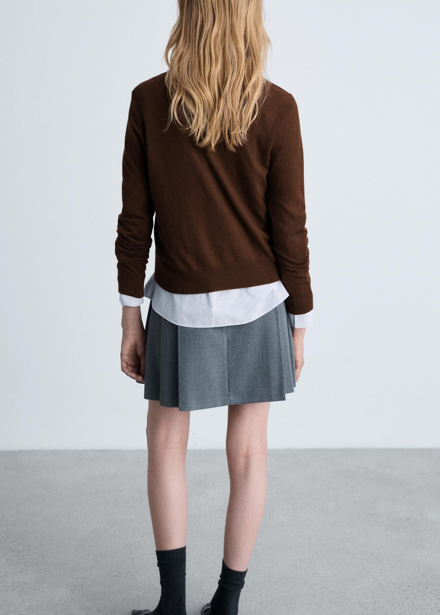 V-neck knit sweater - Women | MANGO USA Product Image