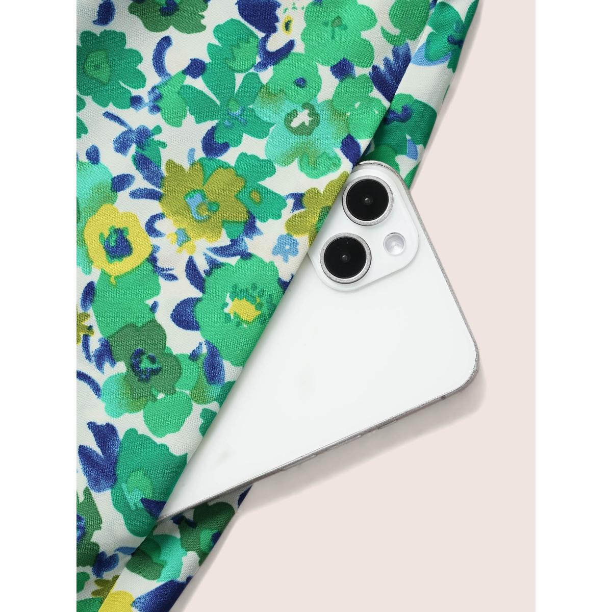 Plus Size Floral Button Detail Petal Sleeve Maxi Dress Malachitegreen Women Elegant Gathered V-neck Short sleeve Curvy BloomChic 14-16/1X Product Image