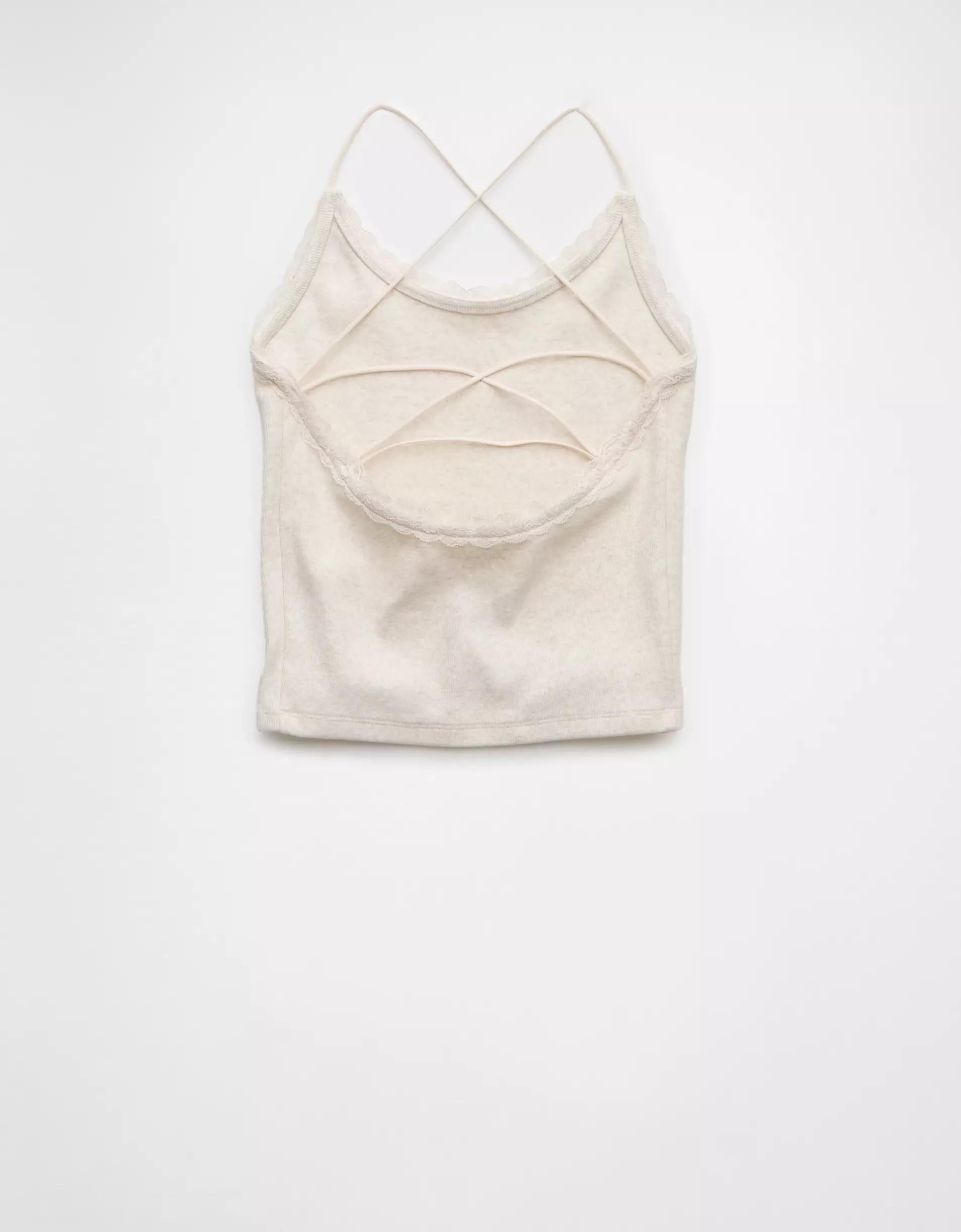 AE Strappy Go Lucky Cropped Lace Tank Top Product Image