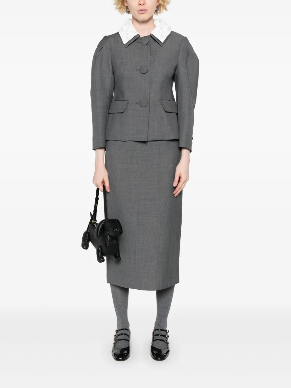 sequinned-collar jacket Product Image