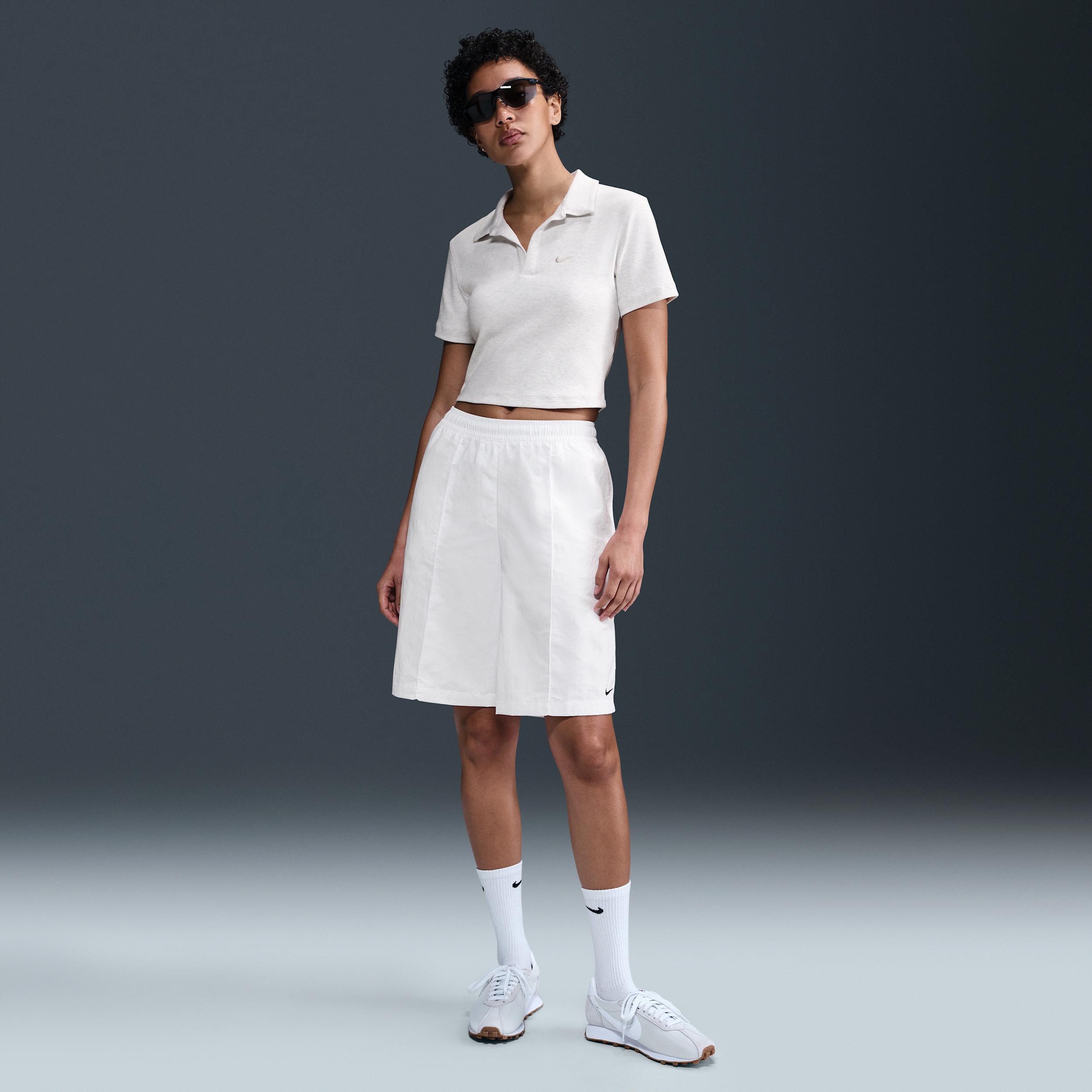 Womens Nike Sportswear Essential Short-Sleeve Polo Top | DV7884-423 Product Image