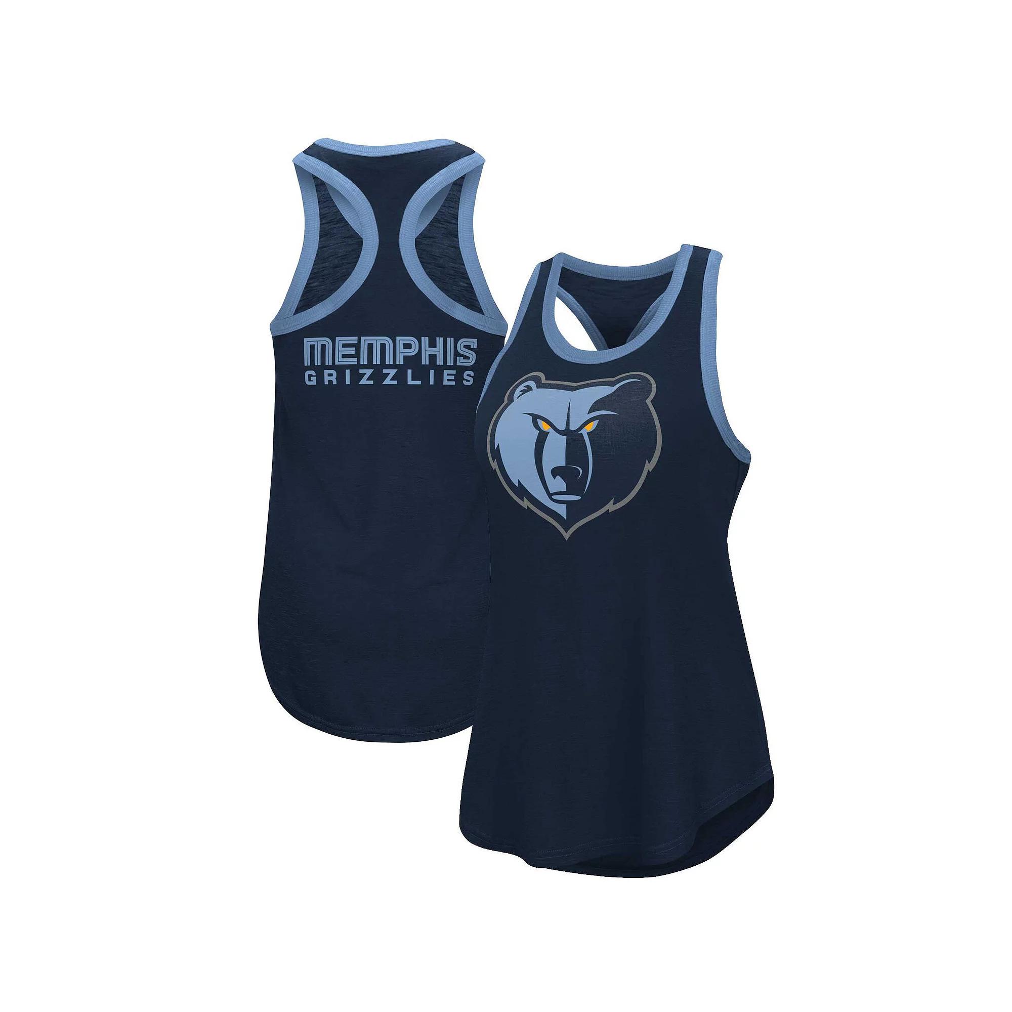 Women's G-III 4Her by Carl Banks Navy Memphis Grizzlies Showdown Scoop-Neck Racerback Tank Top,  Product Image