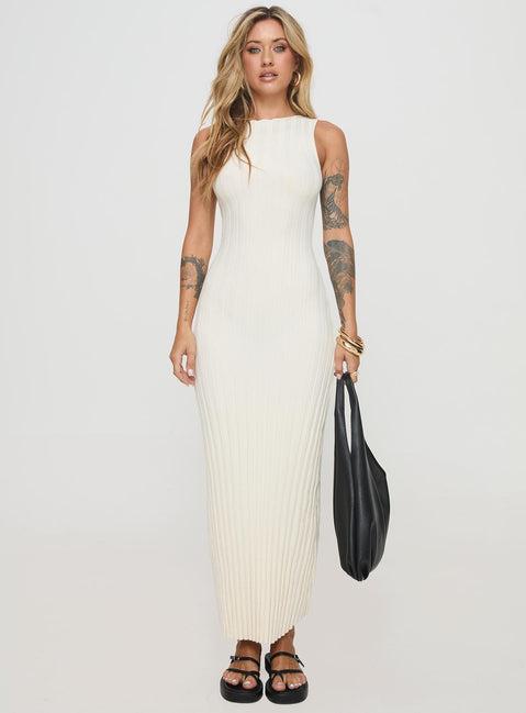 Harp Maxi Dress Cream Product Image