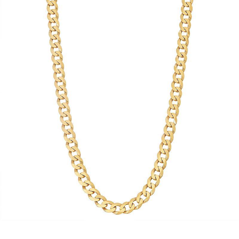 Giorgio di Vicenza Men's Sterling Silver Cuban Curb Chain Necklace, Size: 30", Gold Tone Product Image