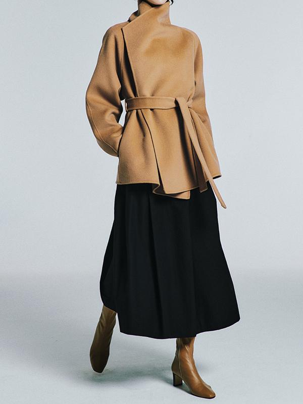 A-Line Loose Solid Color Skirts Bottoms Product Image