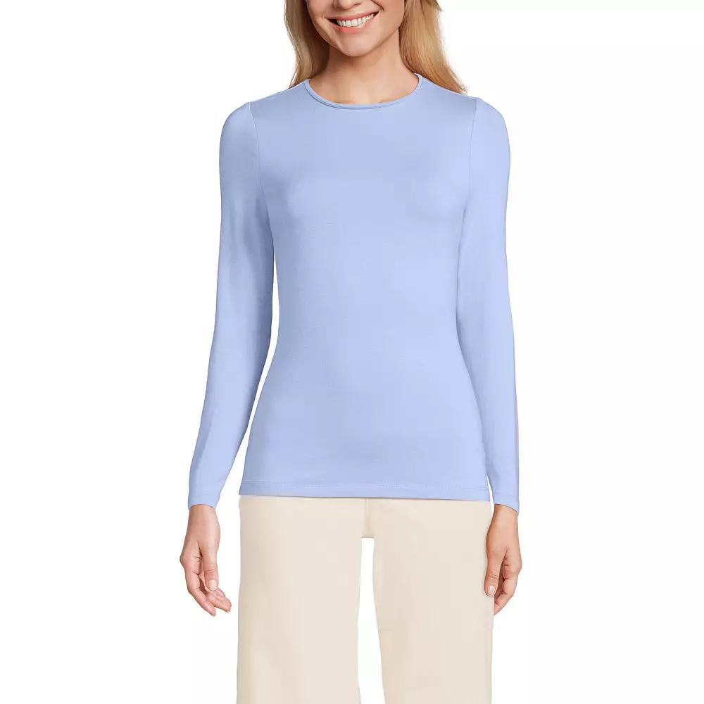Women's Lands’ End Long Sleeve Crewneck Top,  Product Image