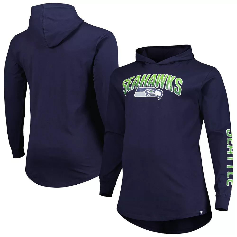 Men's Fanatics Branded College Navy Seattle Seahawks Big & Tall Front Runner Pullover Hoodie, Size: 2XB, Blue Product Image