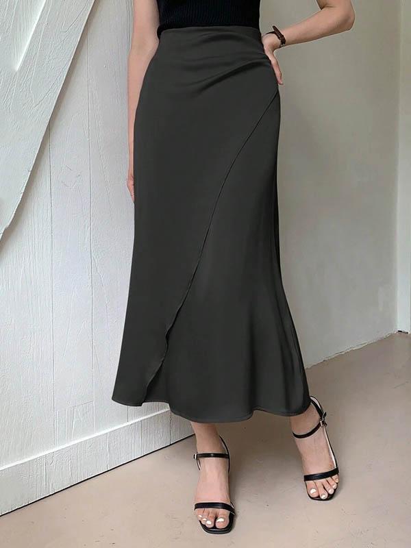 Bodycon Solid Color Skirts Bottoms Product Image