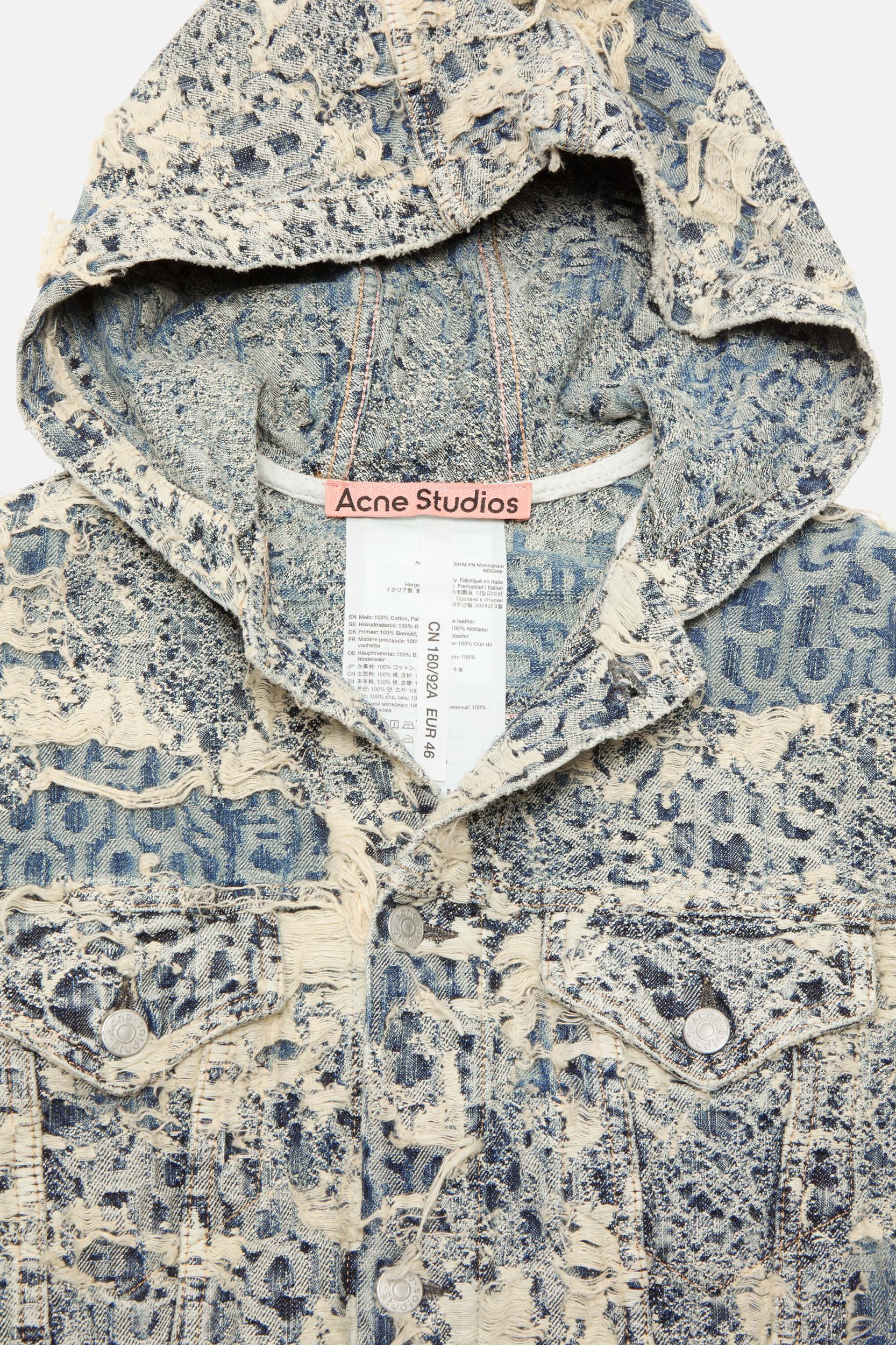 Denim jacket with hood Product Image