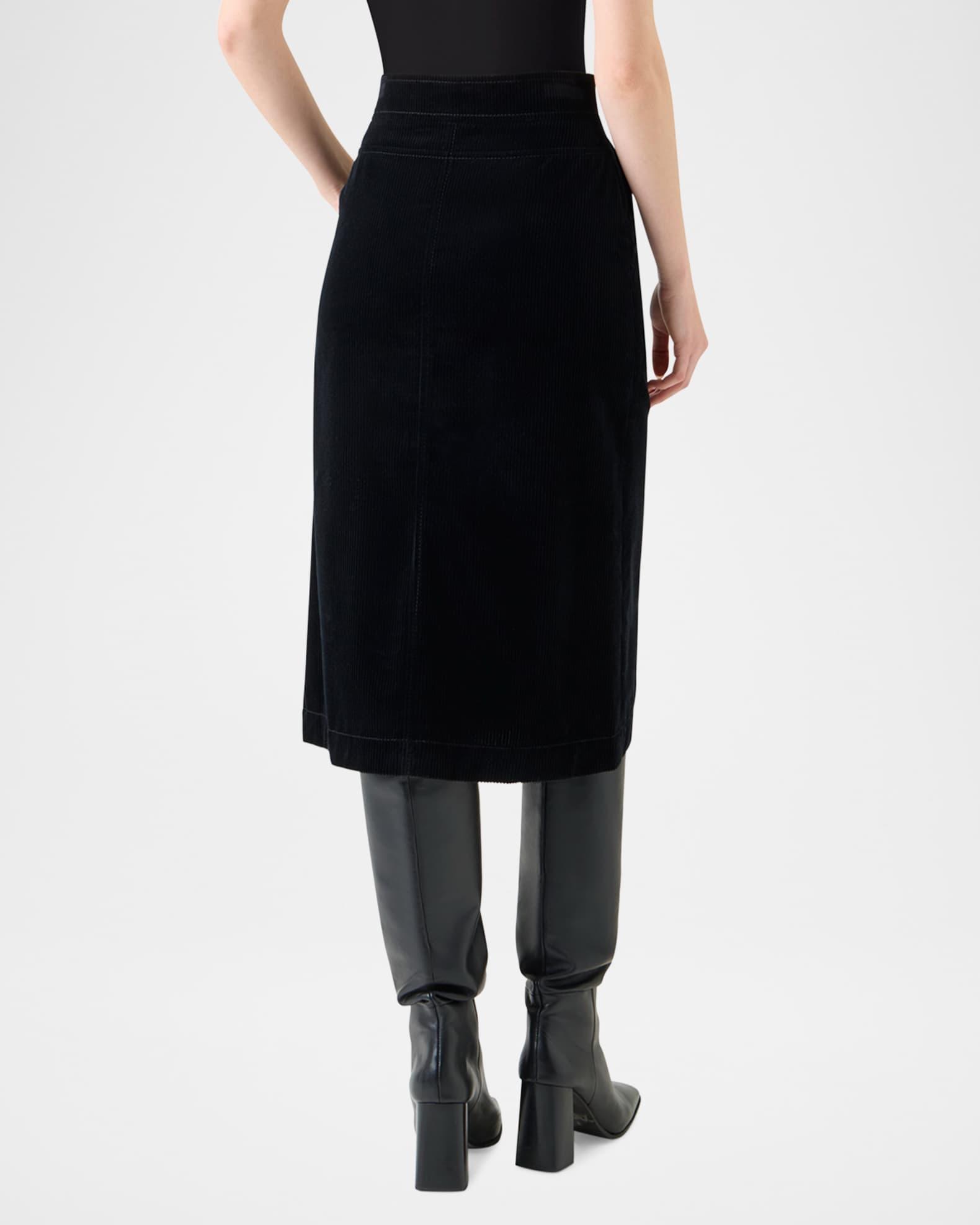 Cotton Corduroy Midi Skirt Product Image