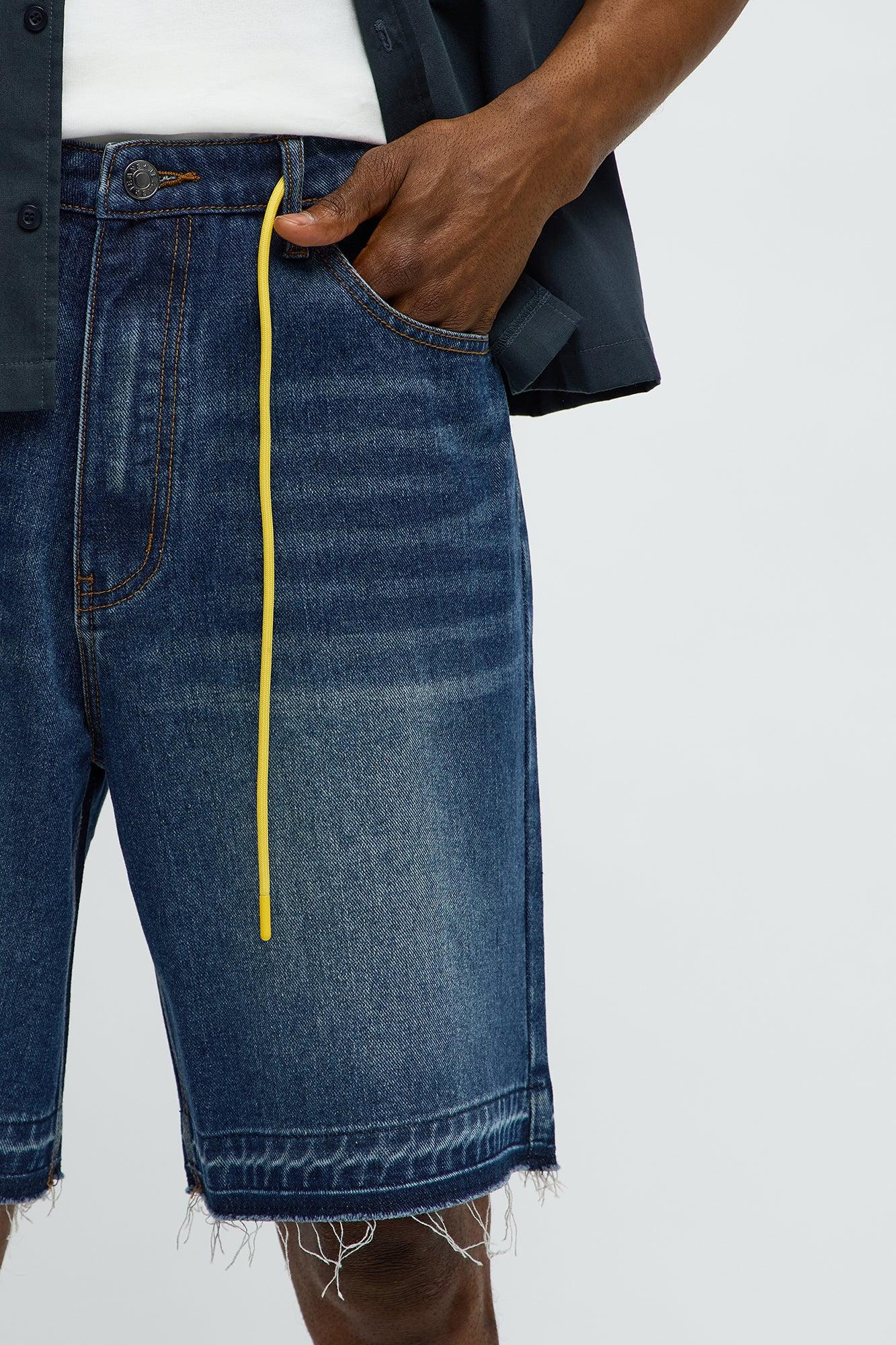 Relaxed Lemoyne Denim Shorts - Medium Blue Wash Product Image