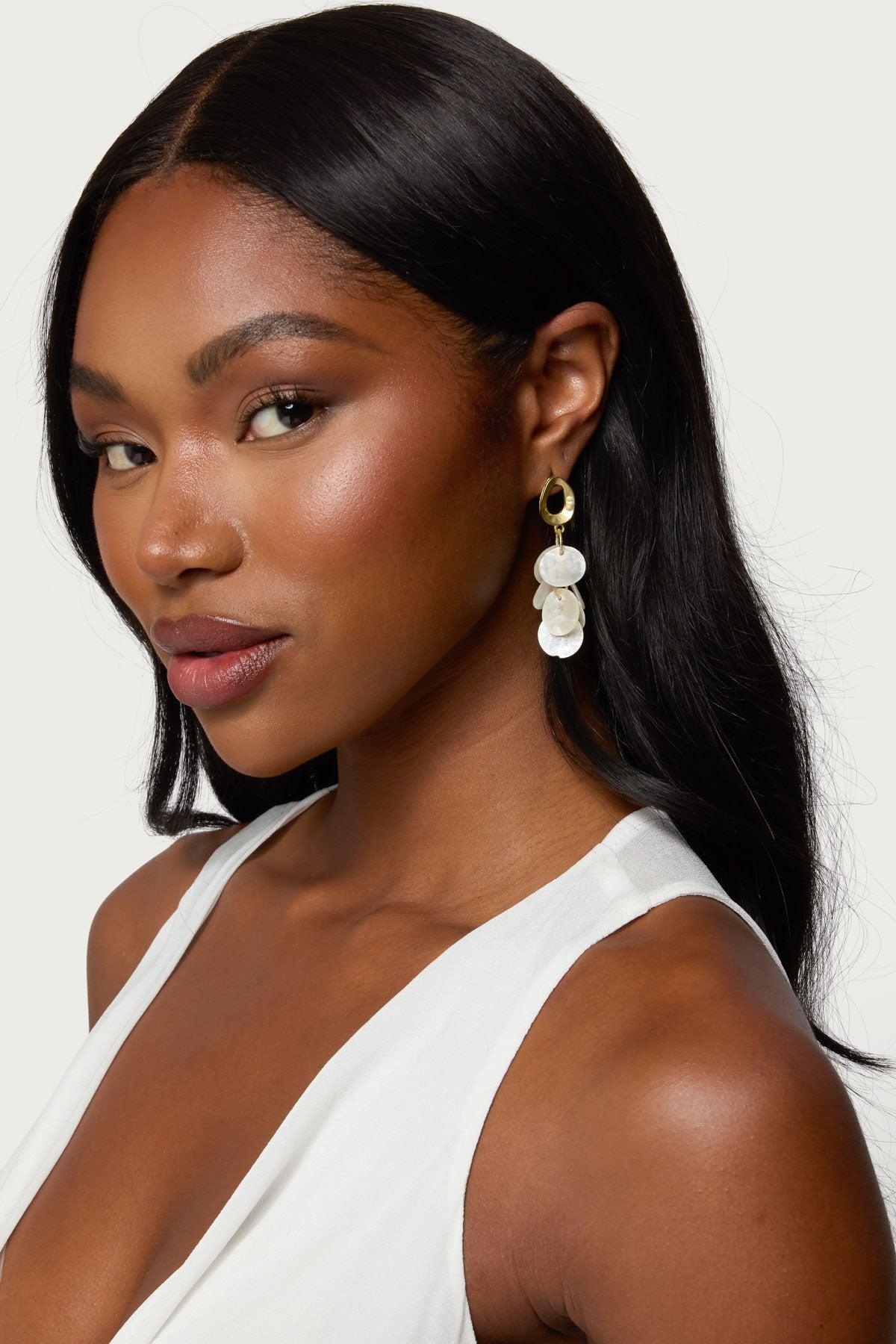 Iridescent Charm Dangling Earrings Product Image