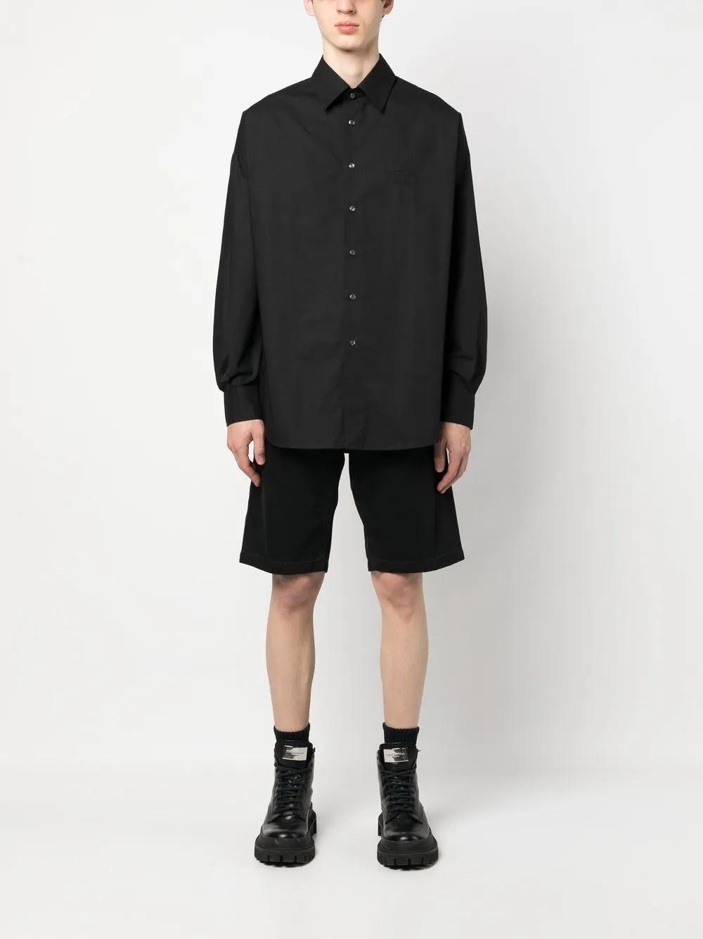 embroidered-logo detail shirt Product Image