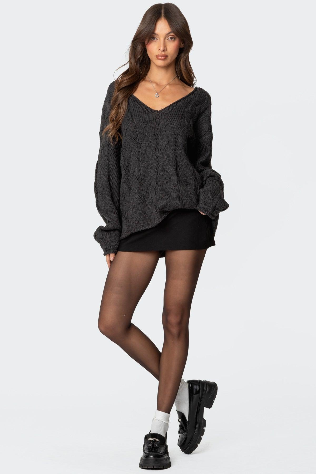Inga Oversized Cable Knit Sweater Product Image