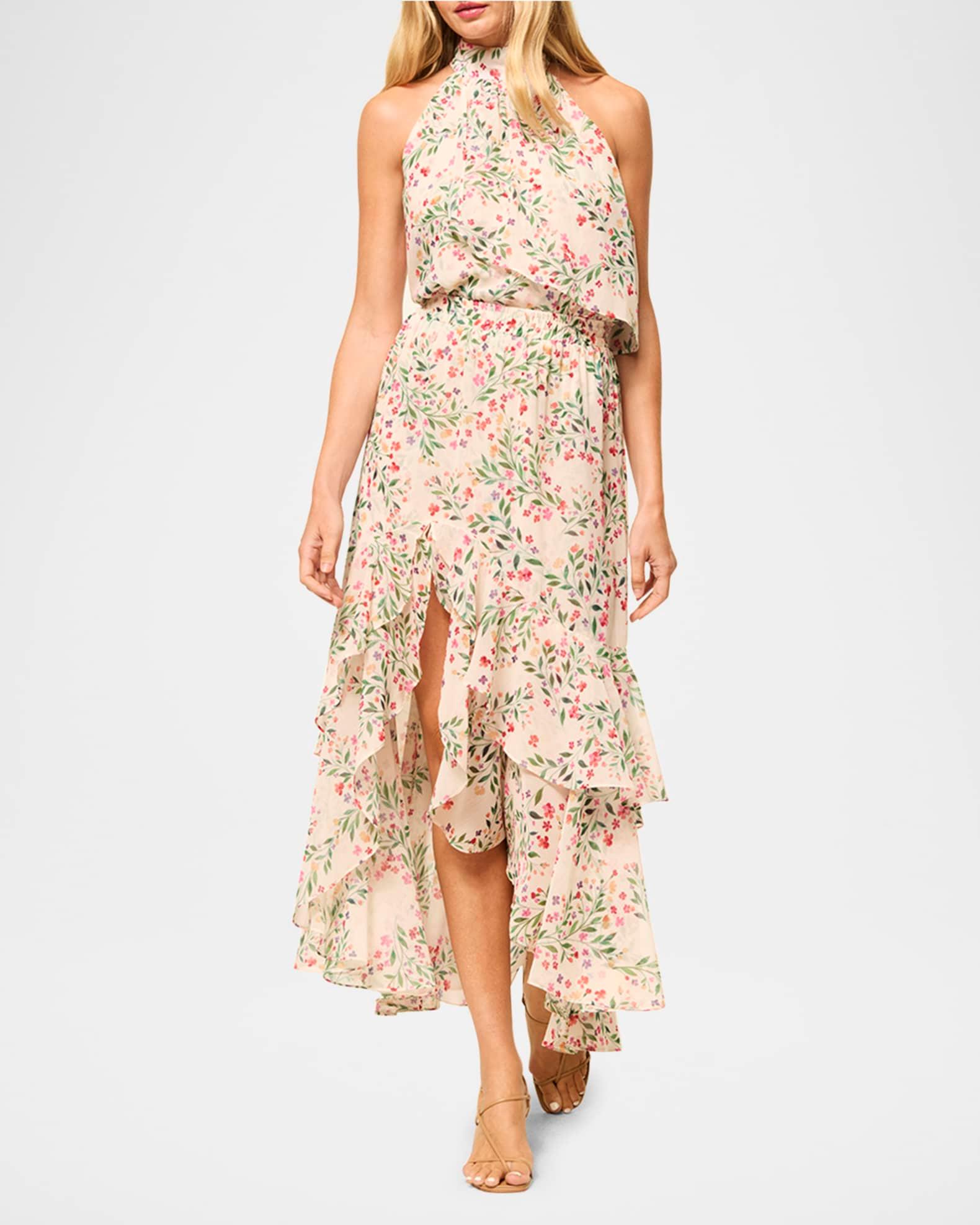 Seva Asymmetric Chiffon Midi Skirt Product Image