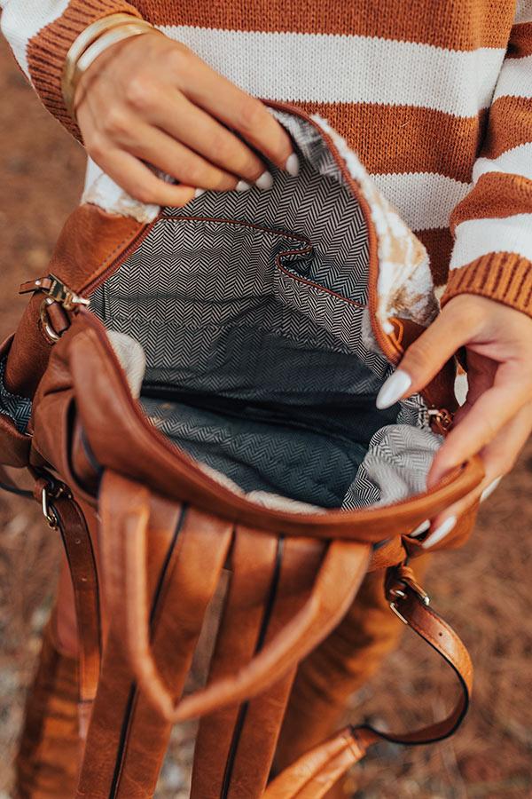 The Stevie Faux Leather Houndstooth Backpack Product Image