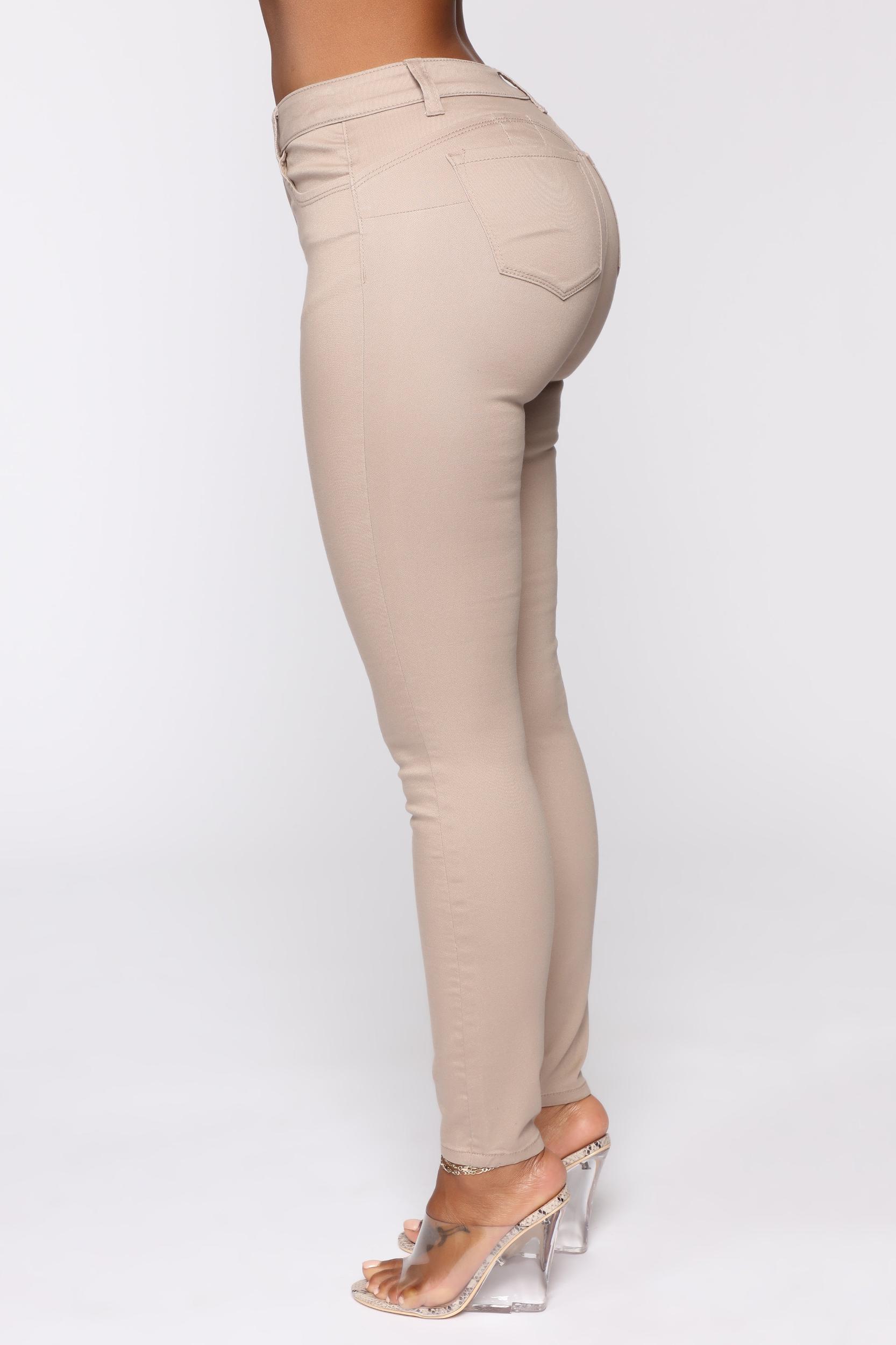 Casual Day Skinny Pants - Khaki Product Image