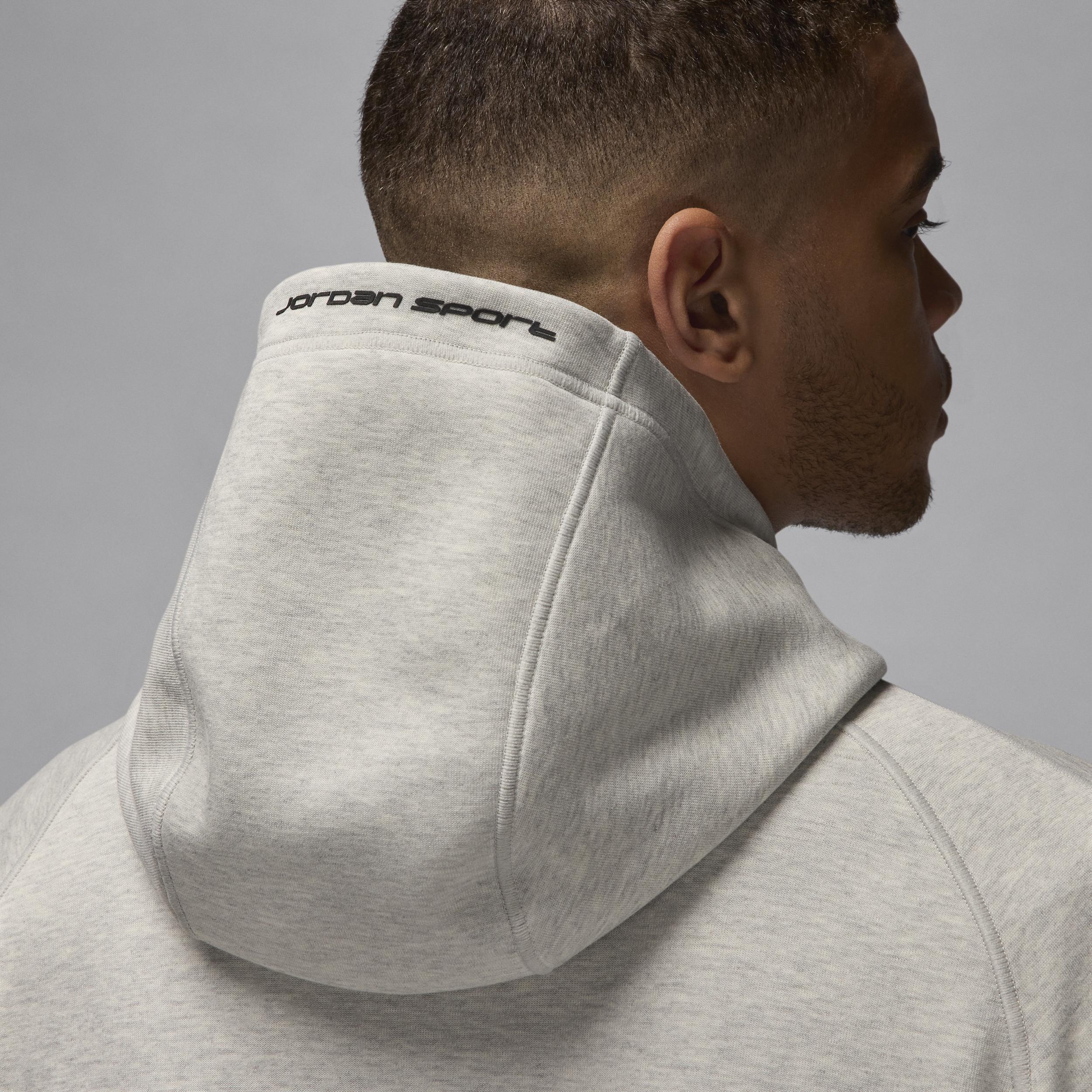 Jordan Mens Jordan Dri-FIT Sport Hoop Fleece Full-Zip - Mens Grey/Black Product Image