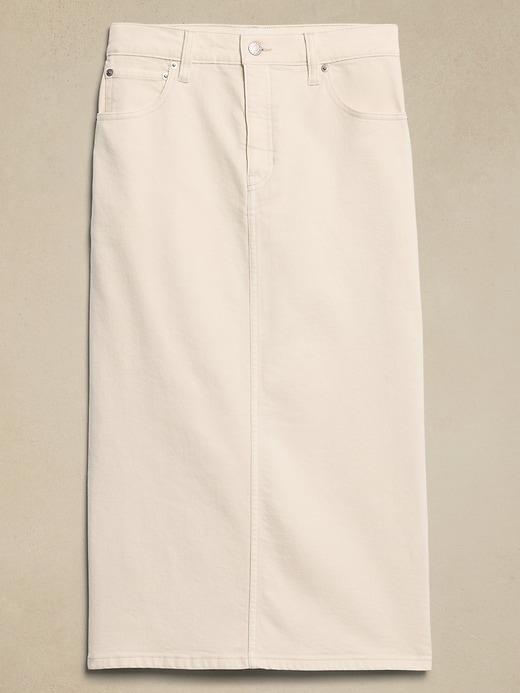 Denim Midi Pencil Skirt Product Image