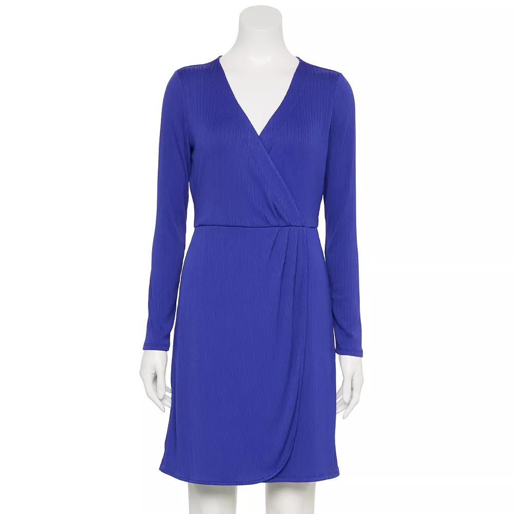 Women's Nine West Adaptive Wrap Dress, Size: XL, Archer Blue Product Image