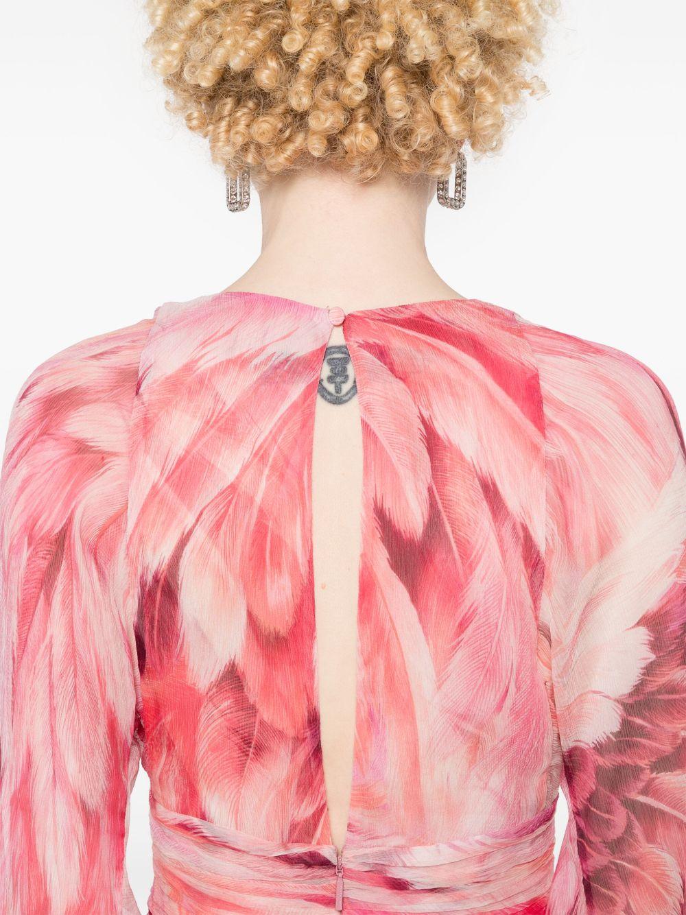 Plumage-print maxi dress Product Image