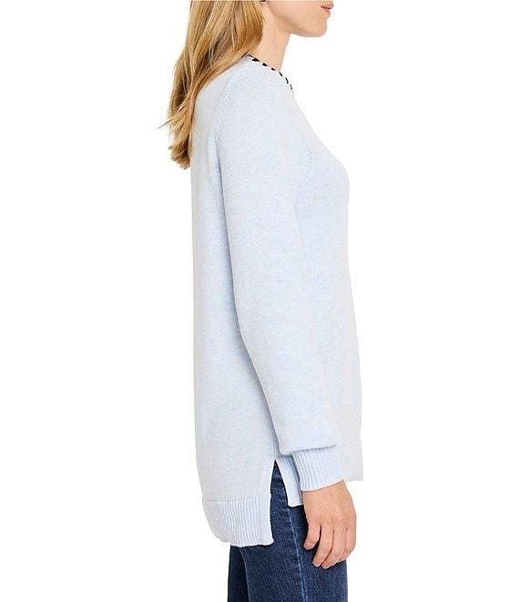 NIC + ZOE Cotton Cashmere Blend Knit Round Neck Long Sleeve Sweater Product Image