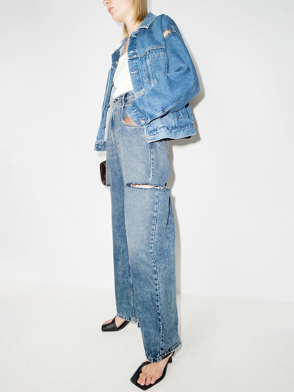 distressed straight-leg jeans Product Image