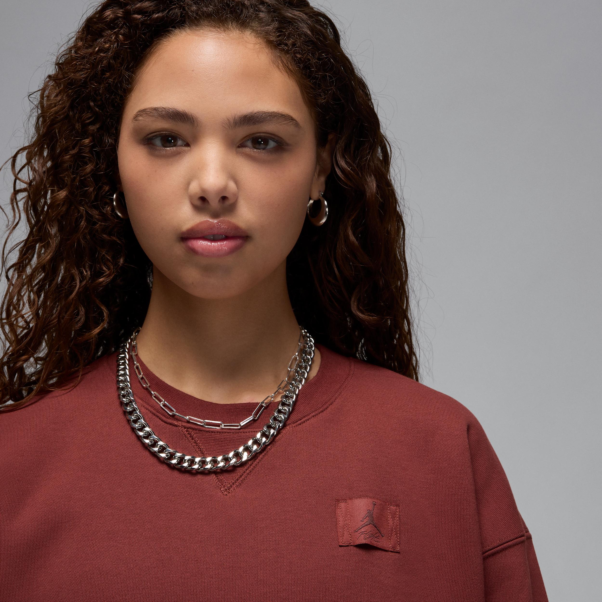 Women's Jordan Flight Fleece Crew-Neck Sweatshirt Product Image