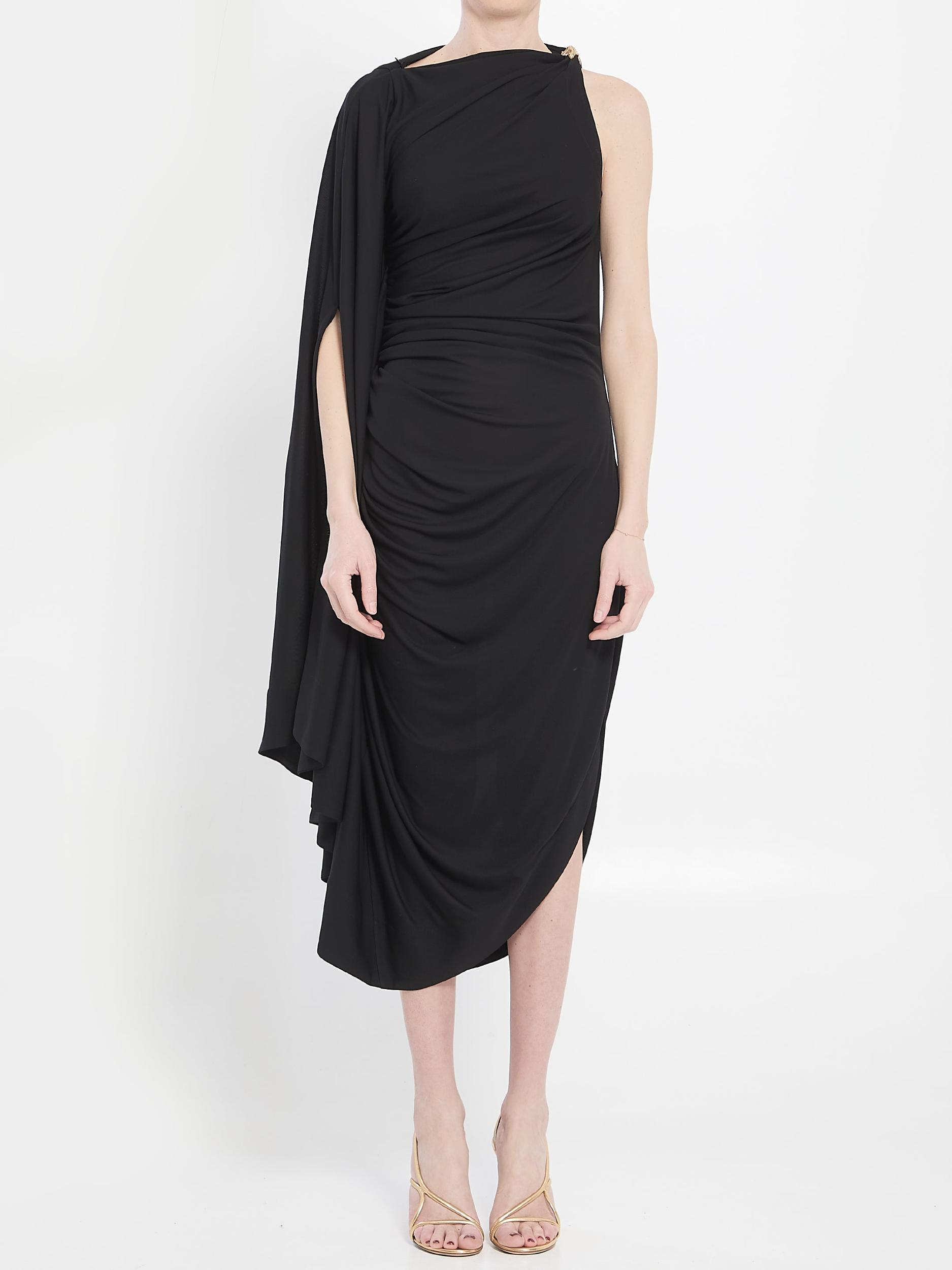 BOTTEGA VENETA Draped Dress In Black Product Image