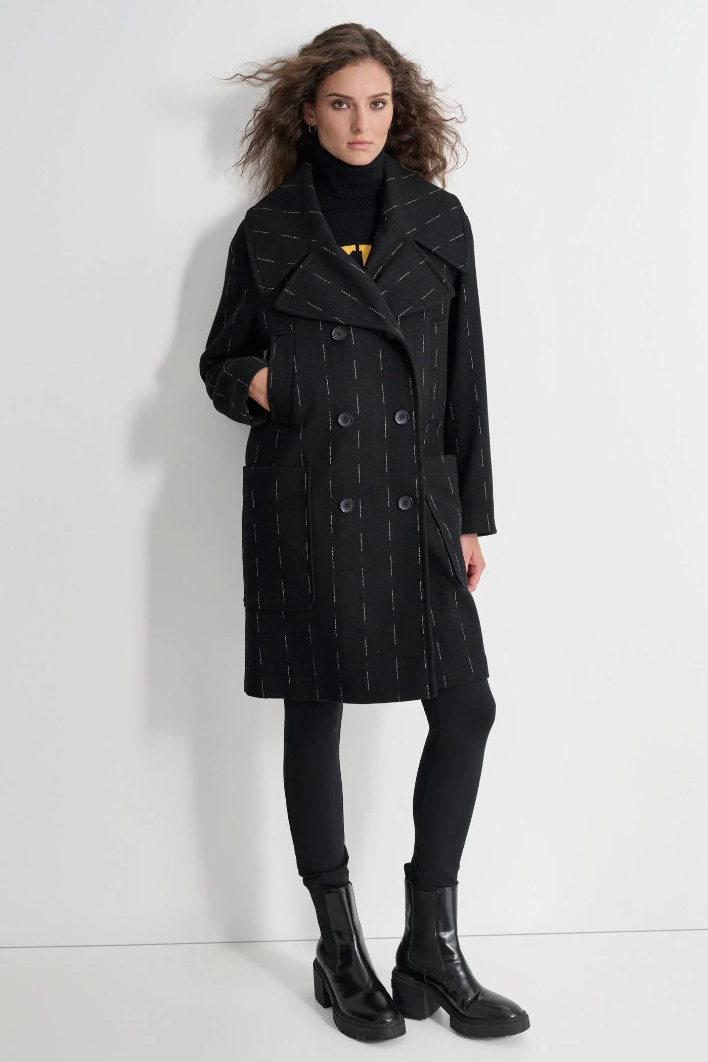 OVERSIZED BROKEN PINSTRIPE COAT Product Image