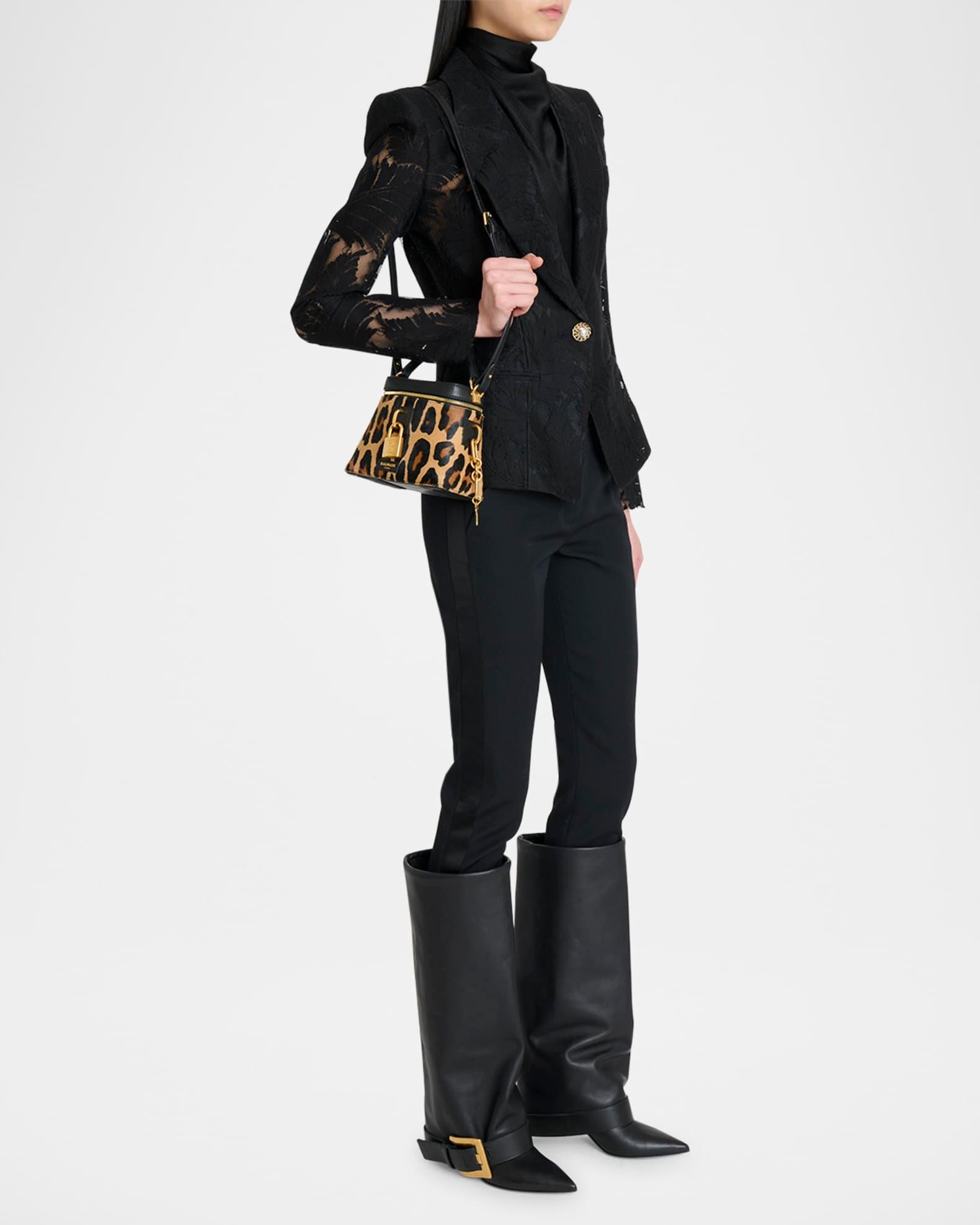 Pulse Vanity Leopard Top-Handle Bag in Calf Hair  Product Image