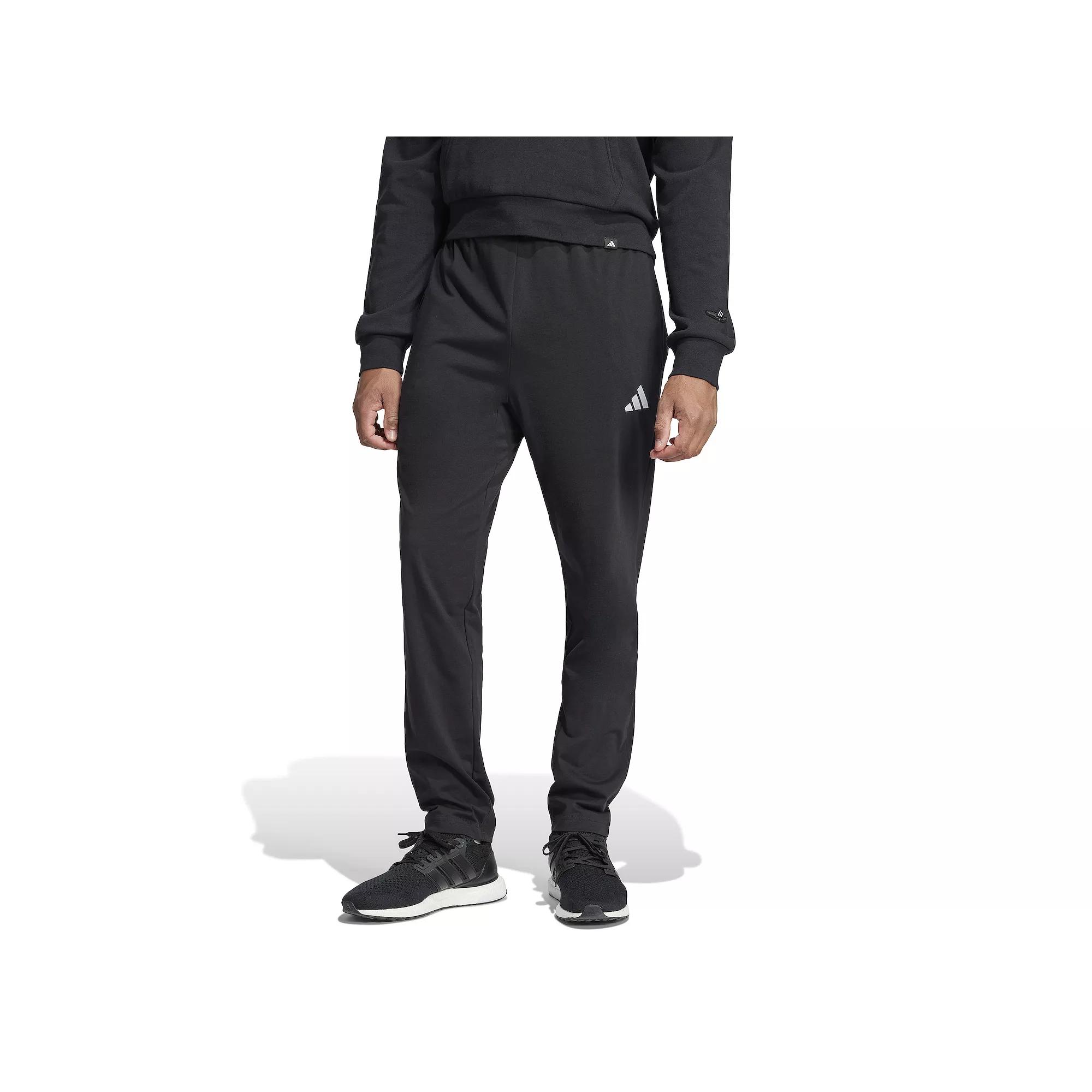 Men's adidas Essentials Small Logo Single Jersey Sportswear Pants, Size: Medium, Black Product Image