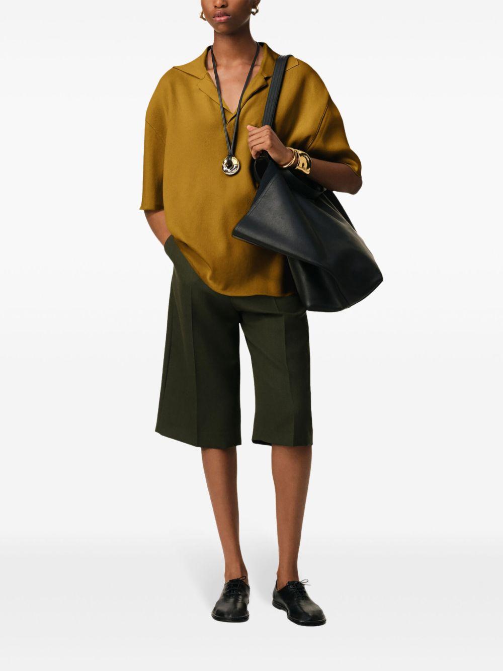 fine-knit polo shirt Product Image