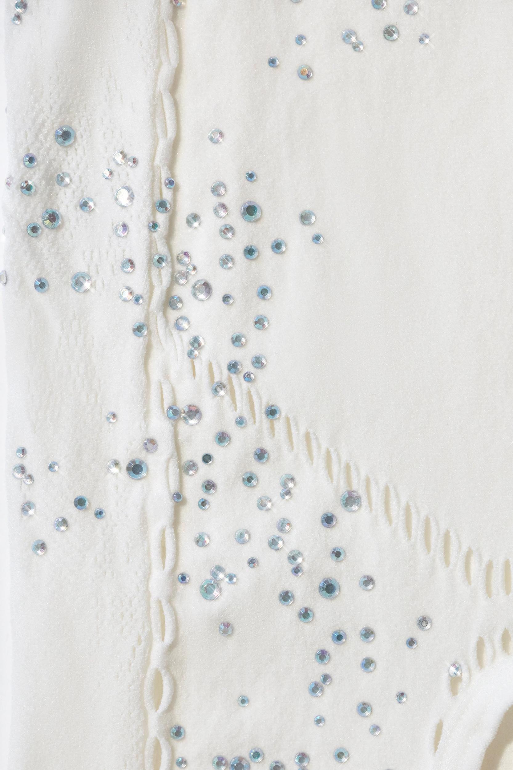 Embellished Mid-Rise Mini Skirt in Ivory Female Product Image