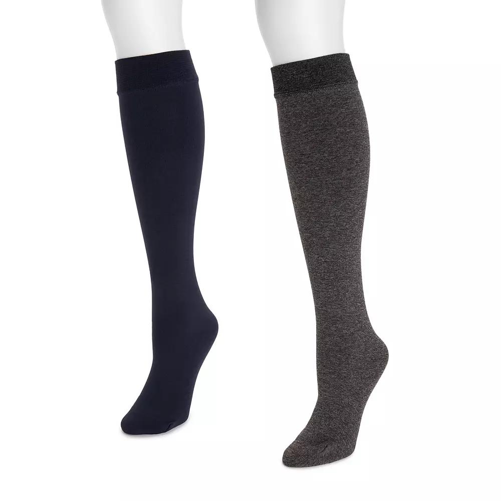Women's MUK LUKS Fleece-Lined Knee-High Socks,  Product Image