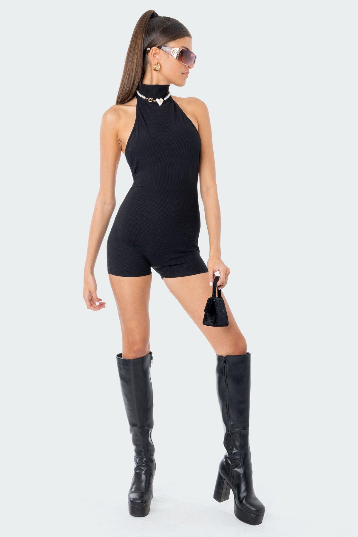 Annie Ribbed Open-Back Jumpsuit Product Image