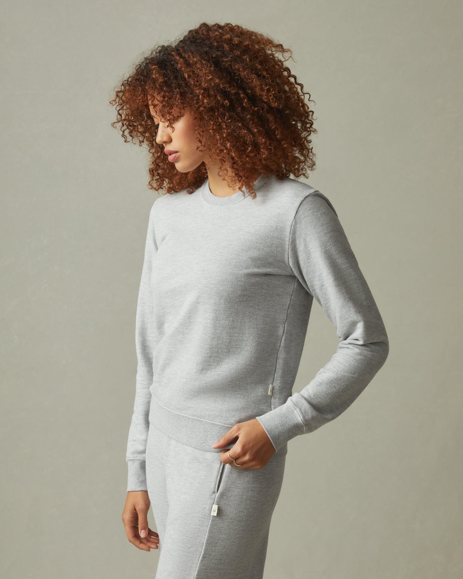 Women's French Terry Crew Sweatshirt - Ash Heather Female Product Image