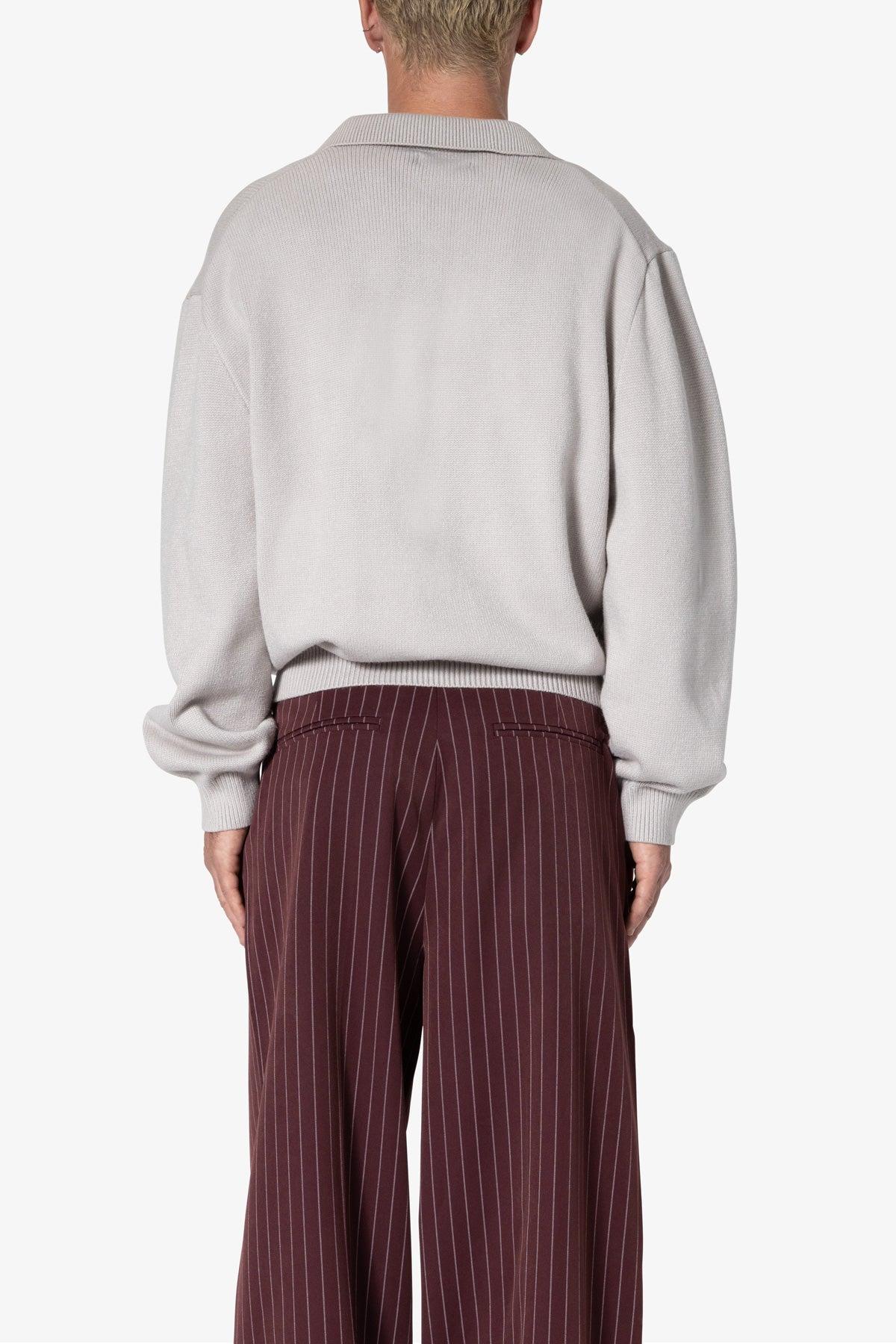 Collared Sweater - Light Grey Product Image