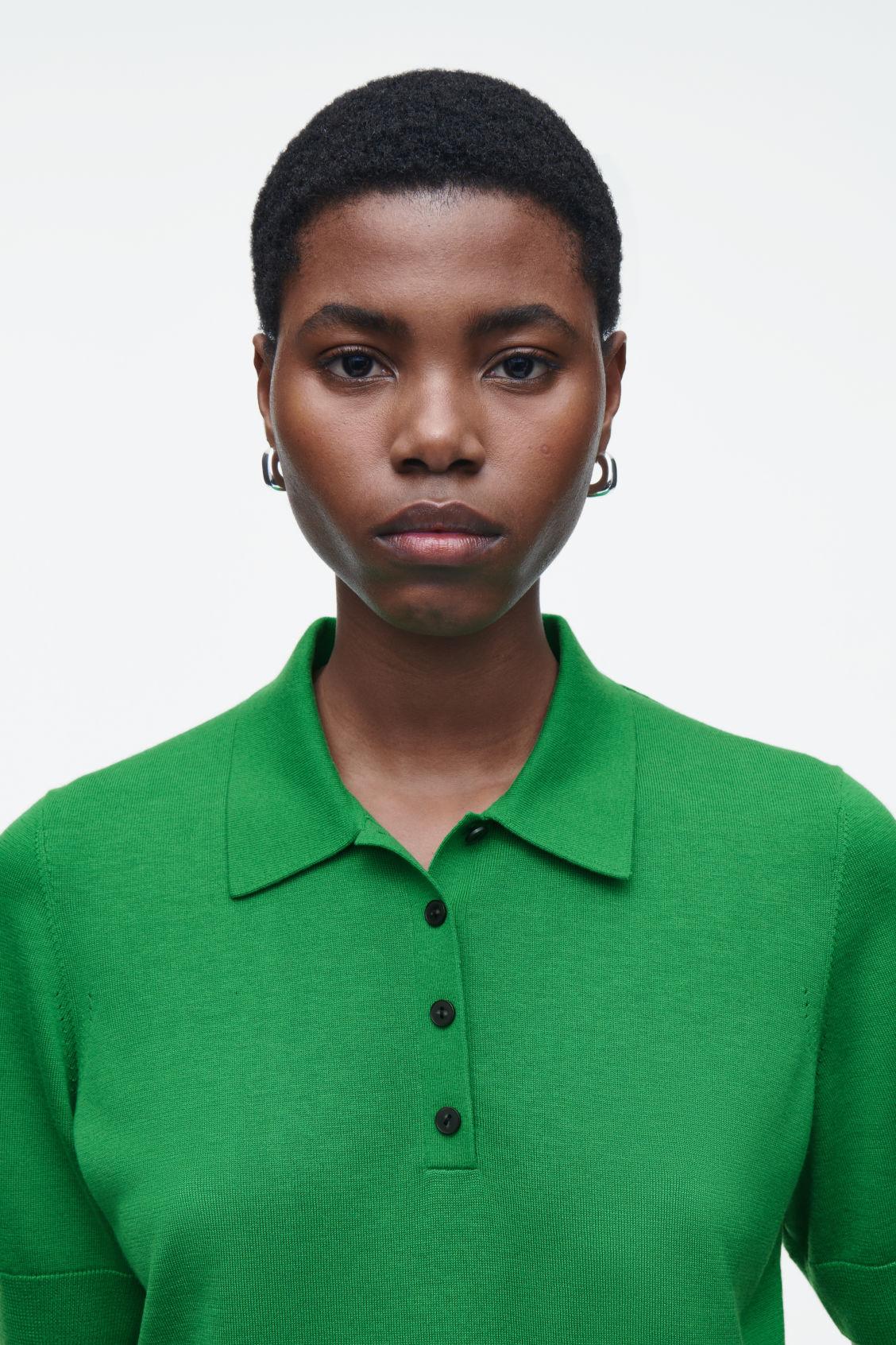 MERINO WOOL-BLEND POLO SHIRT Product Image