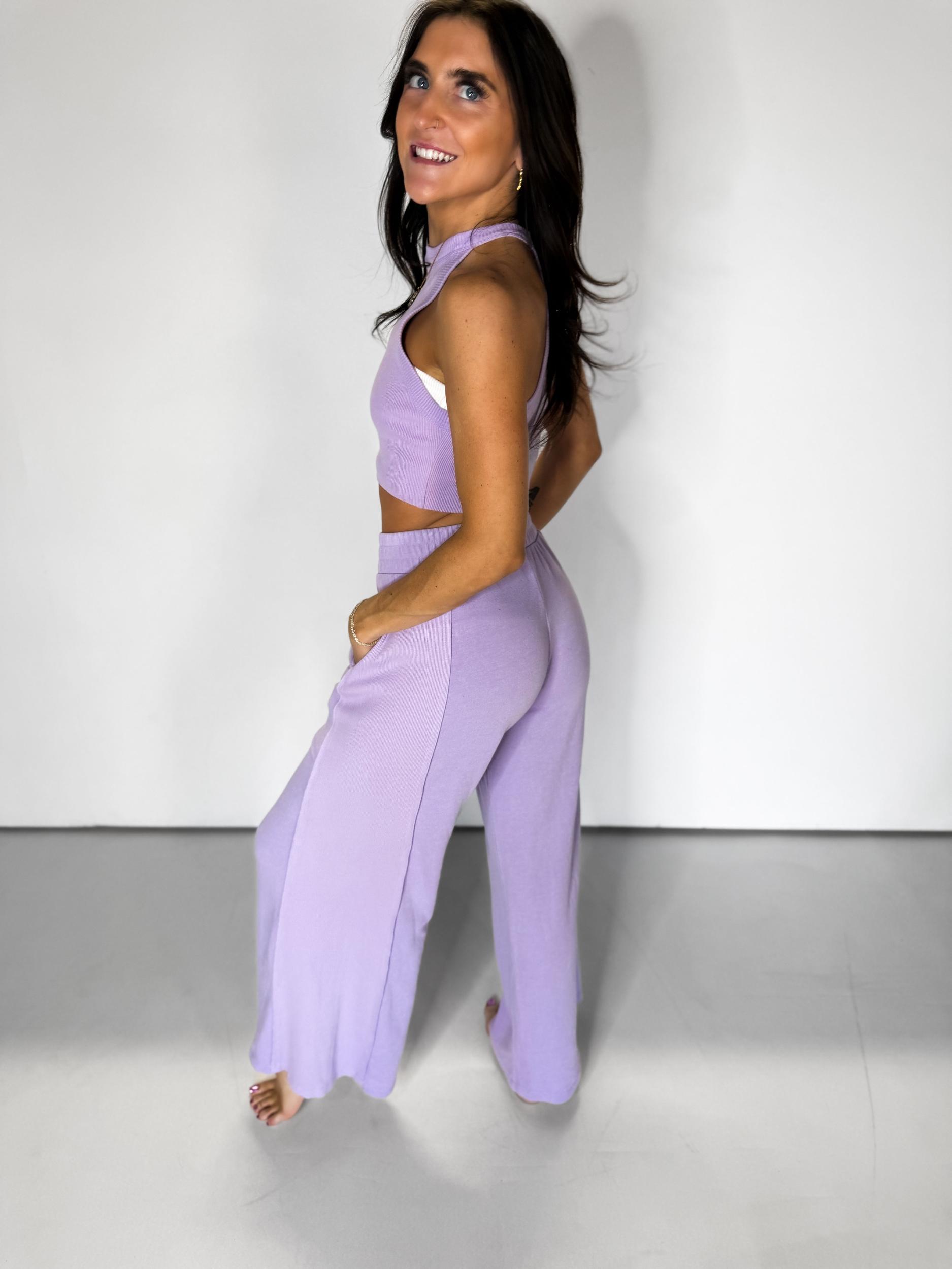 Morgie Lavender Wide Leg Pants Product Image