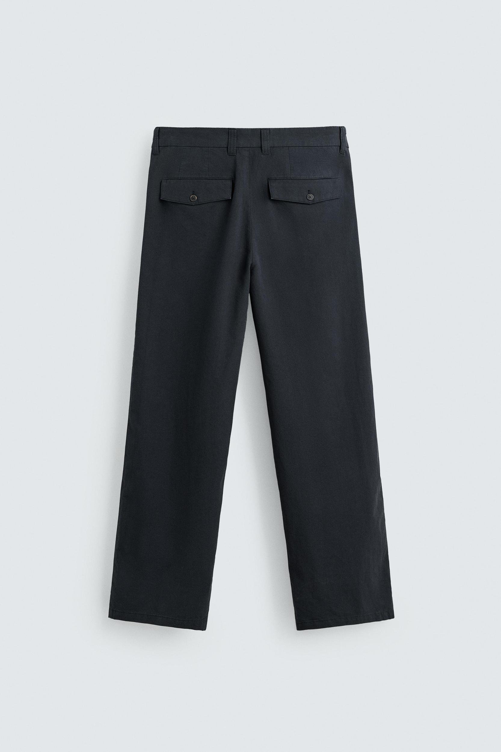TEXTURED REGULAR FIT PANTS Product Image