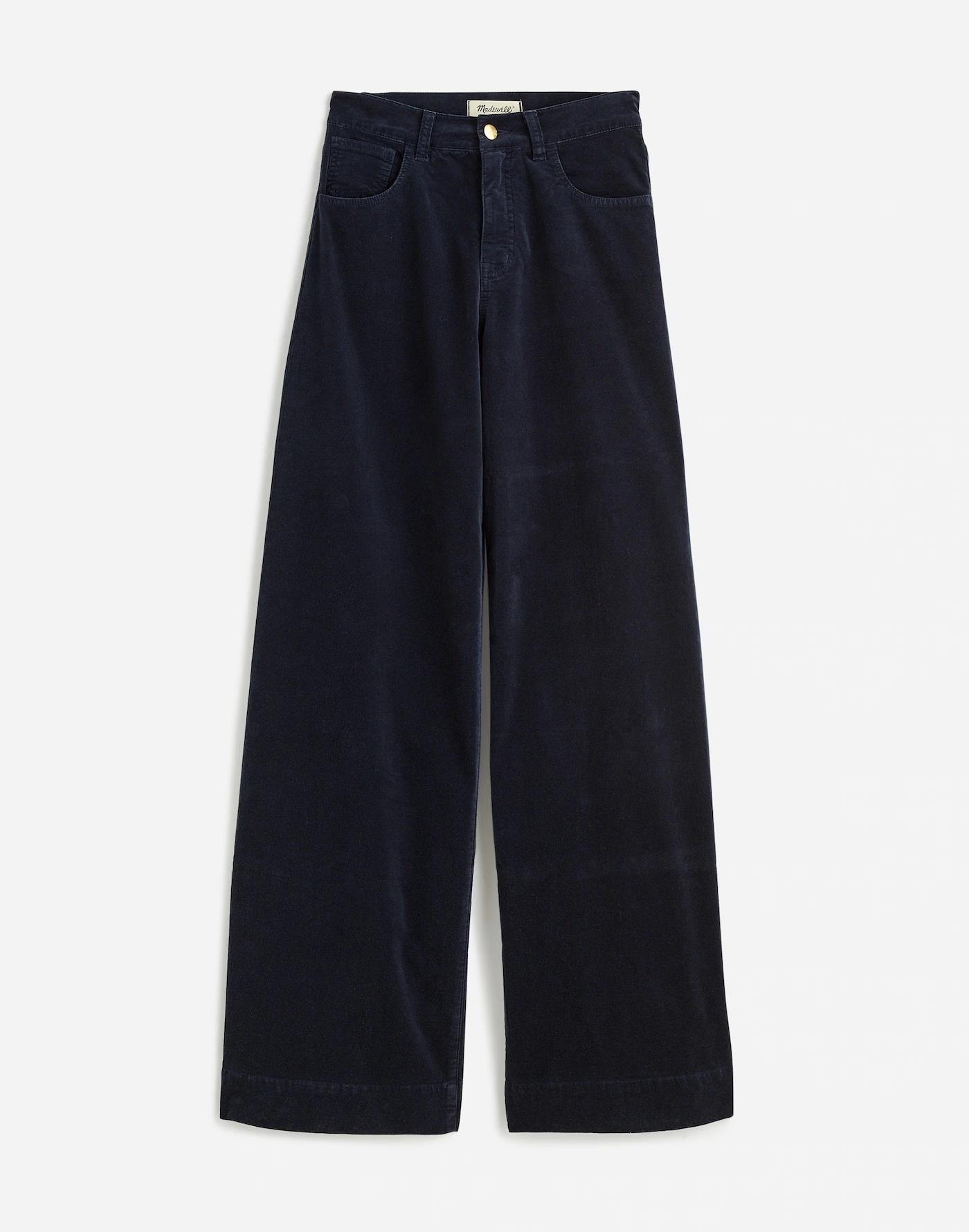Superwide-Leg Pants in Velvet Product Image