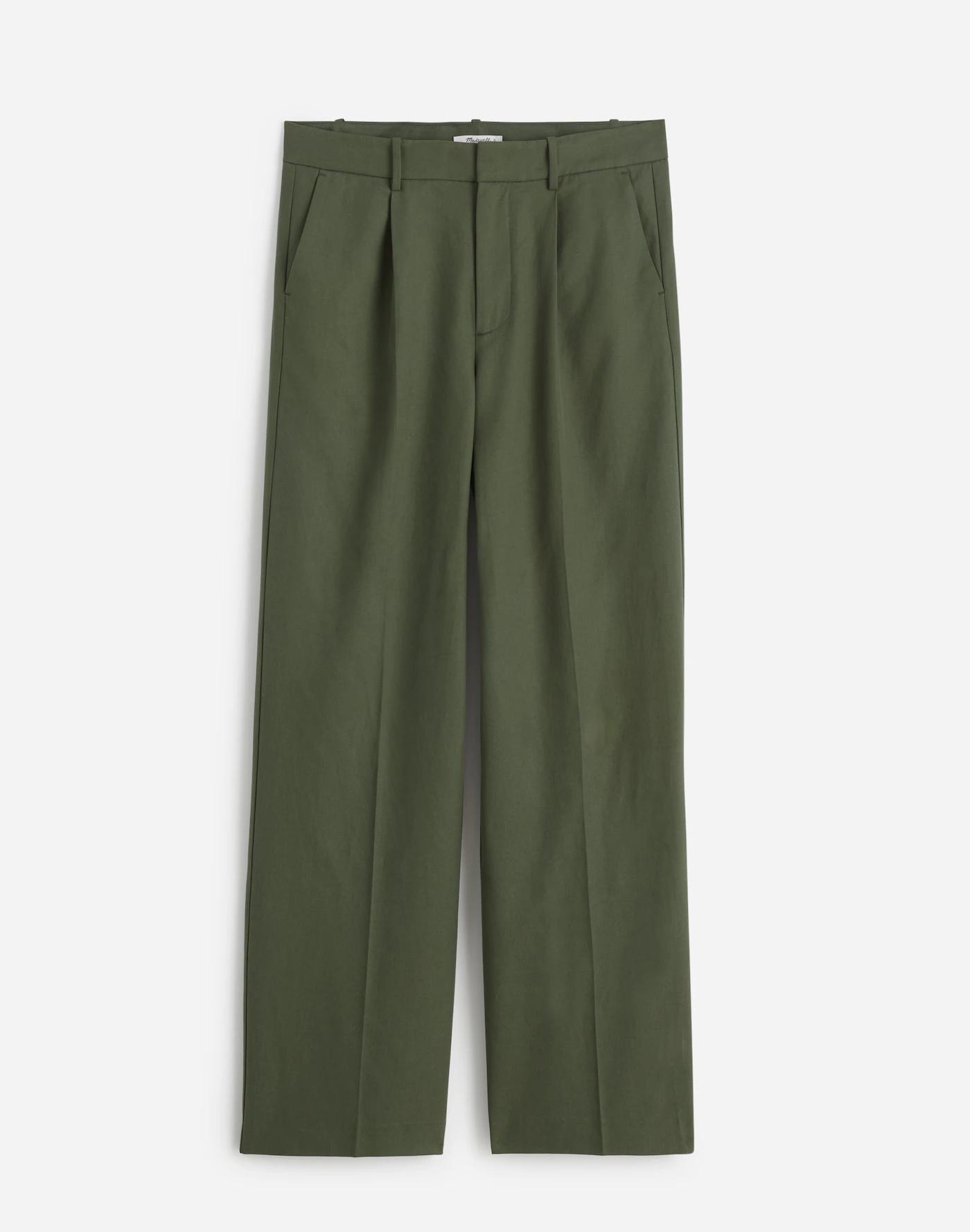 Petite Slouchy Straight Pants in Drapey Twill Product Image